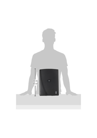 Rulopak R-1312s Modern Z Kat 400'lü Havlu Dispenseri, Plastik, Siyah Diğer
