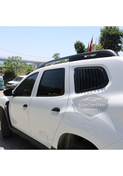Dacia Duster 2018 Sonrası Uyumlu Kelebek Cam Izgarası Kelebek Cam Vizörü Havalandırma Sağ Sol Takım Parlak Siyah 00 Şüscaroto Aksesuar