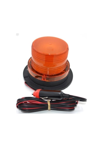 Ahmet Otomotiv 12v/110v Sarı Ledli Çakmak Fişli Mıknatıslı Tepe Lambası