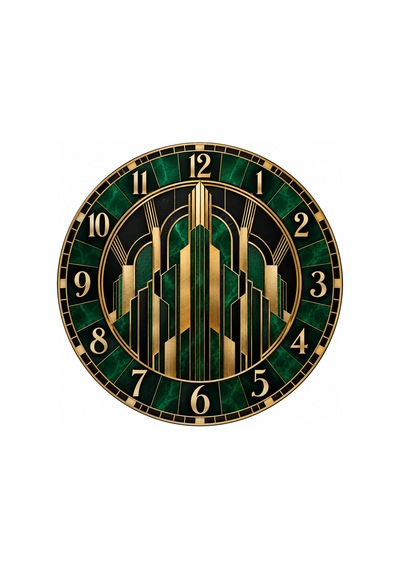 45 Cm Ahşap Art Deco Dekoratif Duvar Saati Uv Baskı Sessiz Akar Mekanizma Hediyelik Saat 1031 Çok Renkli