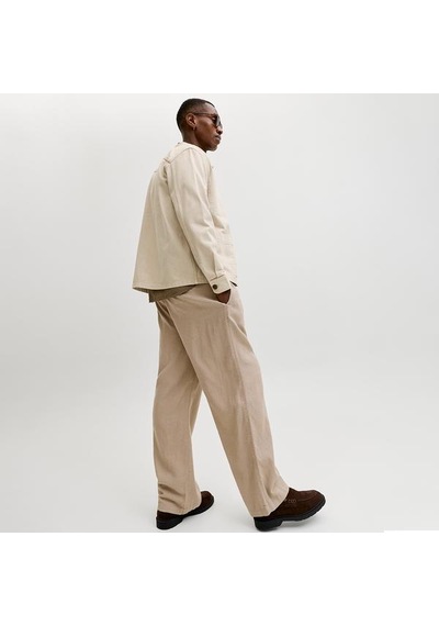 Jack&jones Bill Andros Vis Linen Blend Jogger Erkek Bej Pantolon