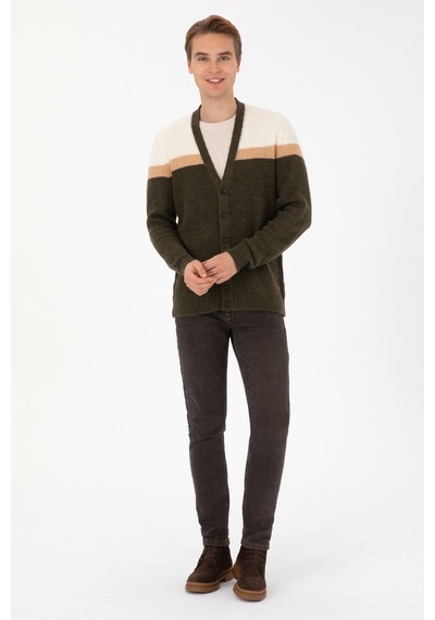 U.s. Polo Assn. Erkek Haki Hırka Triko 50315033-vr027 Hakı