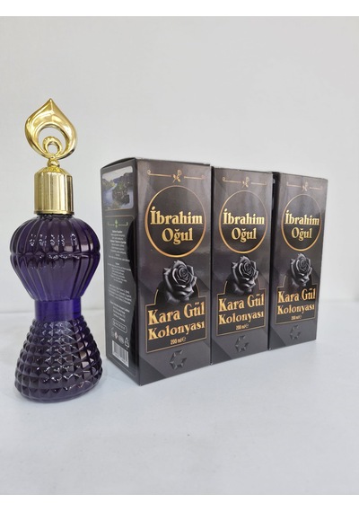 Özel Seri Karagül Kolonyası - 200 Ml Kalıcı Ve Ferahlatıcı Esanslı Dökme Cam Şişe Kolonya 3 Adet