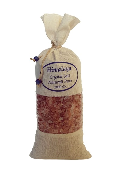 Himalaya Tuzu Granül Iri Tane Pembe 1 Kg Bez Torba Himalayan Salt Pink