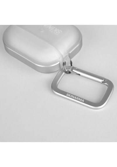 Apple Uyumlu AirPods 3.nesil Kılıf Skinarma Transparan Mat Tasarım Kinzoku Kılıf Beyaz