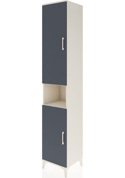 Hyperion Dolap 5 Raflı 2 Kapaklı Tek Askılı 44x44x243 Aytaşı-antrasit Aytası