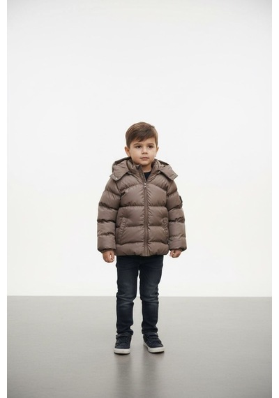 Benitto Kids Erkek Bebek Şişme Mont 51374 Kahve