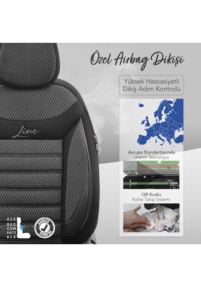 Otom Line Design Ekstra Destekli Oto Koltuk Kılıfı 550066786