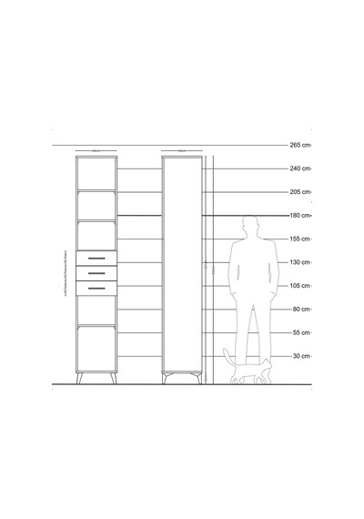 Hyperion Dolap 4 Raflı 3 Çekmeceli 44x44x243 Aytaşı-antrasit Aytası Hyperion Dolap 4 Raflı 3 Çekmeceli 44x44x243 Aytaşı-antrasit Aytası