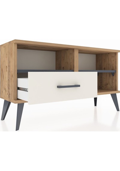 Arges Şifonyer 2 Raflı Tek Çekmeceli 88x30x48 Çam-antrasit/aytaşı Antrasit/aytaşı Arges Şifonyer 2 Raflı Tek Çekmeceli 88x30x48 Çam-antrasit/aytaşı Antrasit/aytaşı