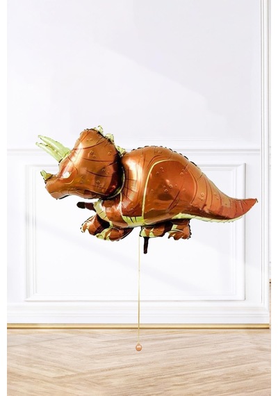 Dinozor Folyo Balon Triceratops Dinazor Balon Doğum Günü Balonu 110cm Çok Renkli