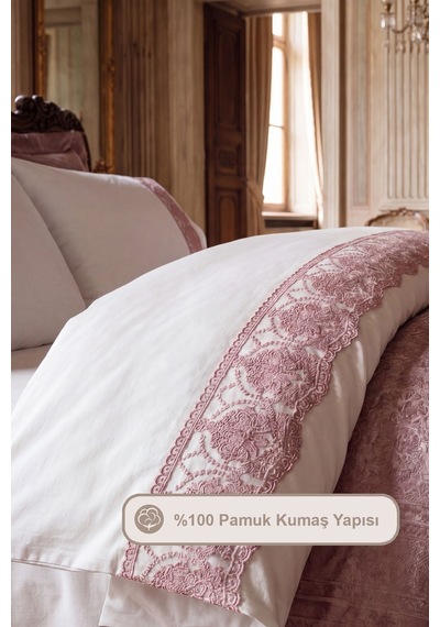 Elart Valenti Çeyiz Seti 8 Parça Gülkurusu