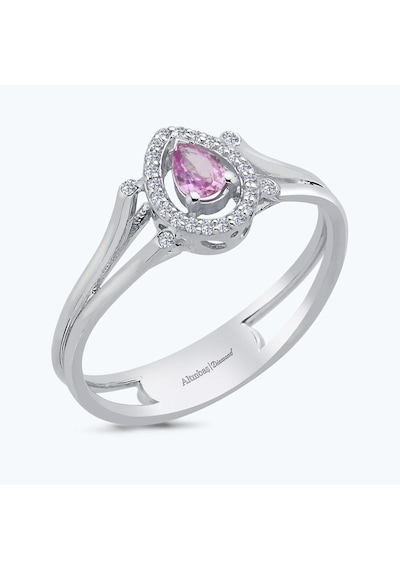Altınbaş Pırlanta Mor Safir Damla Yüzük Mkm324s-14k