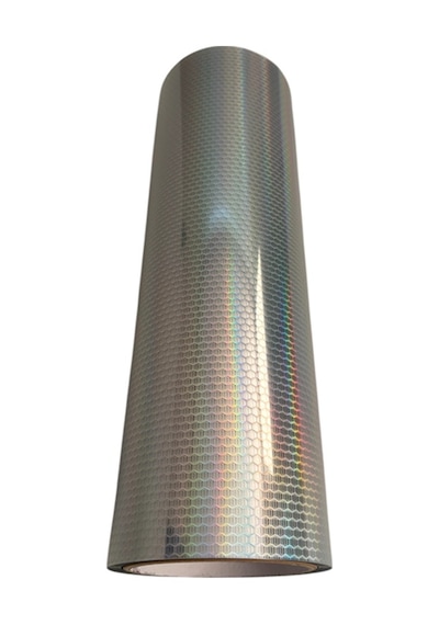 Petekli Beyaz Far Stop Filmi Folyosu Çizik Engelleyici Folyo 3d Petek Desenli Hologramlı 30 Cm X 10 Metre