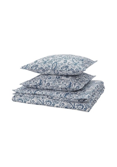 Ikea Rodgersıa Çift Kişilik Nevresim Takımı 220 X 240 Cm Lacivert - Beyaz