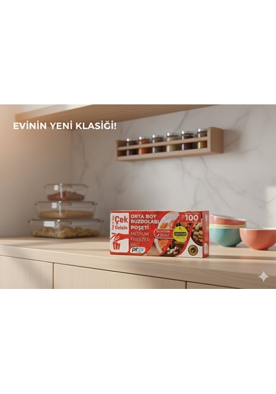 Pırpır Çek Gelsin 100'lü Buzdolabı Poşeti Orta Boy 30'li Paket