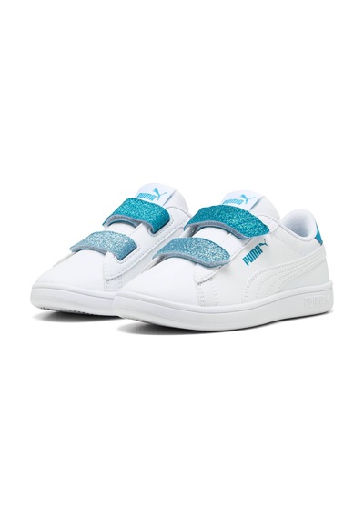 Puma Smash 3.0 L Glıtter Çocuk Ayakkabı 395609 08 Beyaz