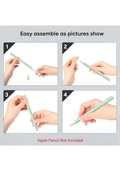 Apple Uyumlu iPad Pencil Pro & 2 Nesil İçin Koruyucu Esnek Silikon Kılıf Kalem Değildir