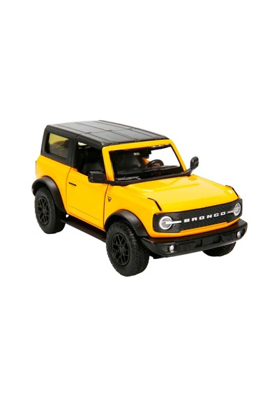 1:32 Rmz City Jeep Serisi Die Cast Çek Bırak Model Araba - Sarı Ford Bronco Badlands 2 Dr