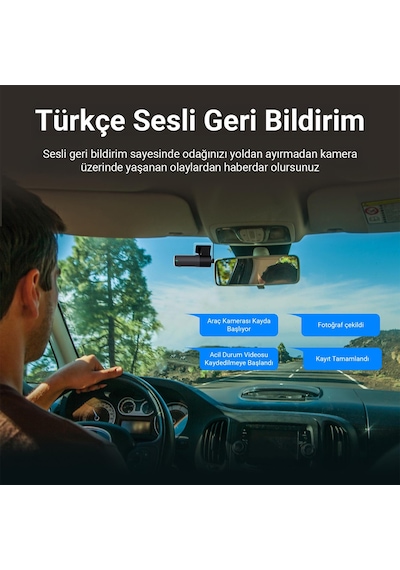 Kawa D8 2 Kameralı Ön / Arka 4k + 1080p Sony Starvis Sensörlü Türkçe Wi-fi Gps'li Araç Kamerası