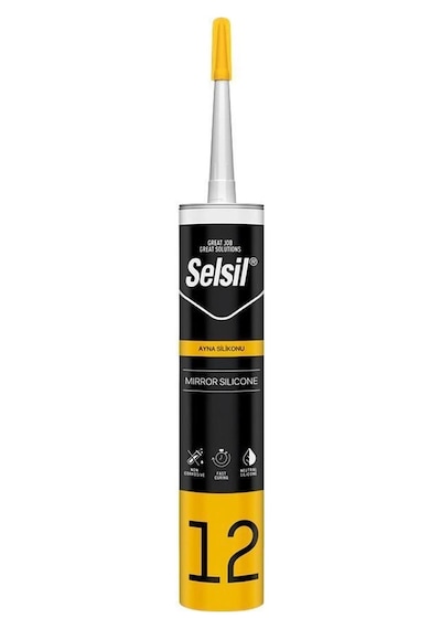 Plentifulselsil 12 Ayna Silikonu Şeffaf 280 Ml