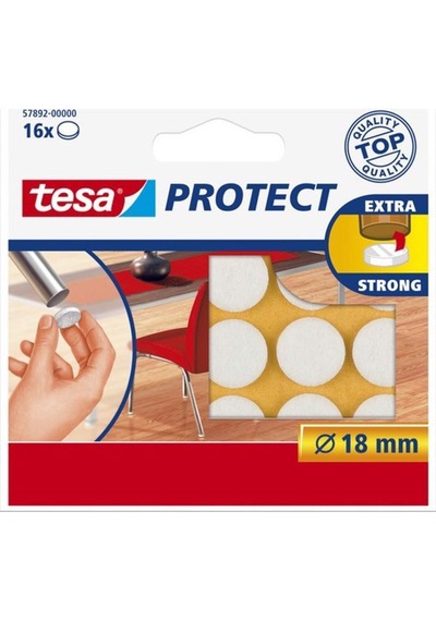 Tesa Zemin Koruyucu Daire Keçe Beyaz 16X18 Mm X