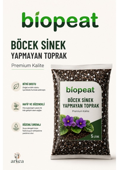 Menekşe Toprağı 5 Litre Hava Geçirgen Özel Karışım Menekşe Ve Salon Bitkileri İçin 1000