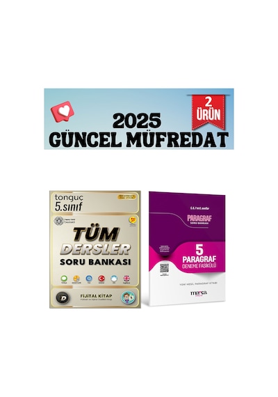 2025 Güncel Müfredat 5. Sınıf Türkçe/edebiyat Soru Bankası Fijital Kitap +5 Paragraf Marka Deneme