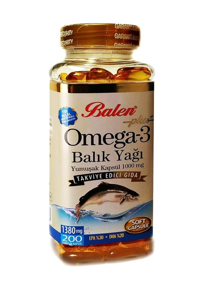 Omega 3 Balık Yağı 200 Yumuşak Kapsül 1380 Mg Helal Sertifikalı Balık Yağı Kapsül