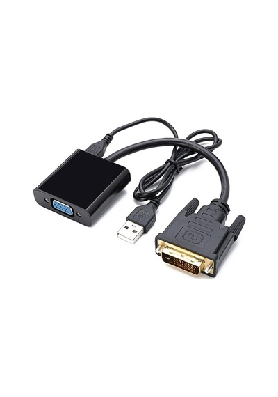 24+1 DVI - D Dual Link To VGA Aktif Çevirici Dönüştürücü Kablosu