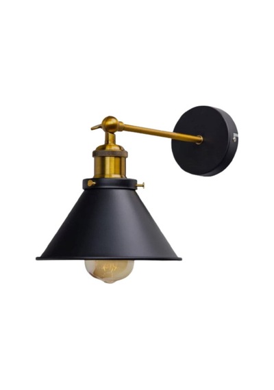 Aplik Duvar Lambası 18cm Siyah