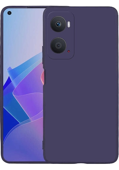 Kilifone - Oppo Uyumlu A96 4g - Kılıf Mat Renkli Esnek Premier Silikon Kapak - Lacivert