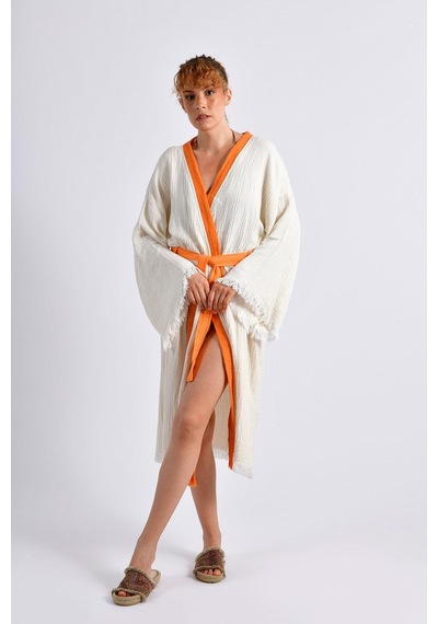 Brandsmithshop Shadow Bloom Kimono Turuncu Çok Renkli