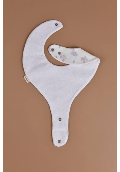 E&f Store Sıvı Geçirmez Emzik Tutucu Mama Önlüğü - Sevimli Fil Çok Renkli