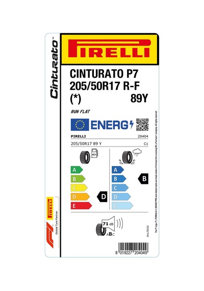 Pirelli Cinturato P7 Rft 205/50R17 89Y Yaz Lastiği Lastiği 2026