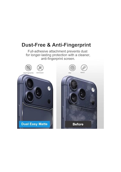İphone 17 Pro Max İle Uyumlu Yüksek Kalite Full Kaplayan Arka Kasa Jelatin Ekran Koruyucu Şeffaf-cam