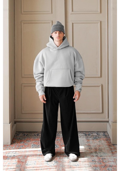 Gri Cozy Basic Oversize Sweatshirt Gri