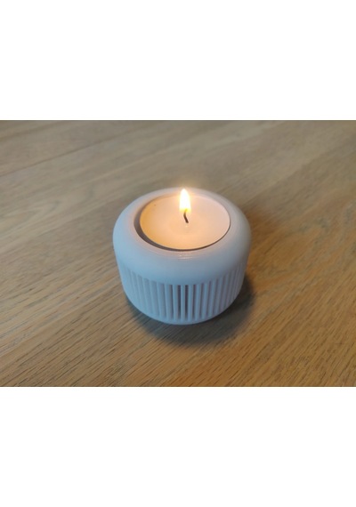 Mini Şamdan Mumluk Decor Mum Dahil Beyaz Renk Masa Dekor ŞEFFAF