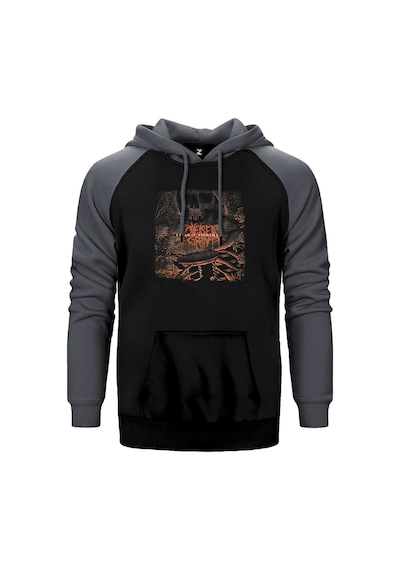 Chelsea Grin Eternal Nightmare Gri Renk Reglan Kol Kapşonlu Sweatshirt Gri