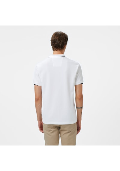 Nautica Erkek Beyaz Classic Fit Polo Yaka T-shirt Düz K55348t Beyaz