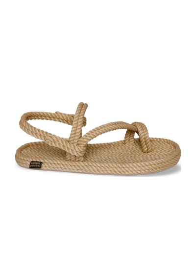 Nomadic Republic Hawaii Kauçuk Tabanlı Kadın Halat Sandalet HAW.0012.K.T-R0152 Bej