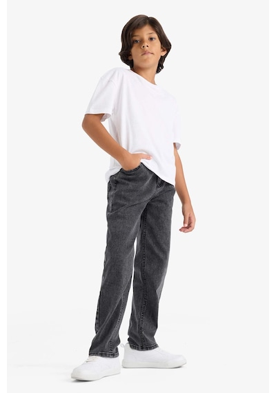 Defacto Erkek Çocuk Straight Fit Düz Paça Jean Pantolon F0454a825aunm36 Antrasit