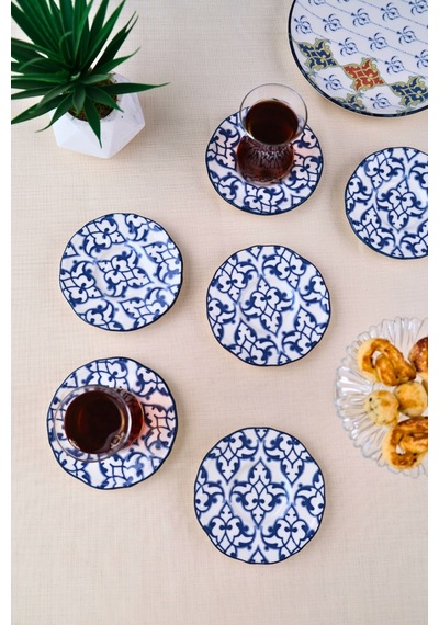 Tabak Evi Porselen Mia Çay Tabak Takımı 12cm 6 Parça Fly6çtprs1210 Çok Renkli