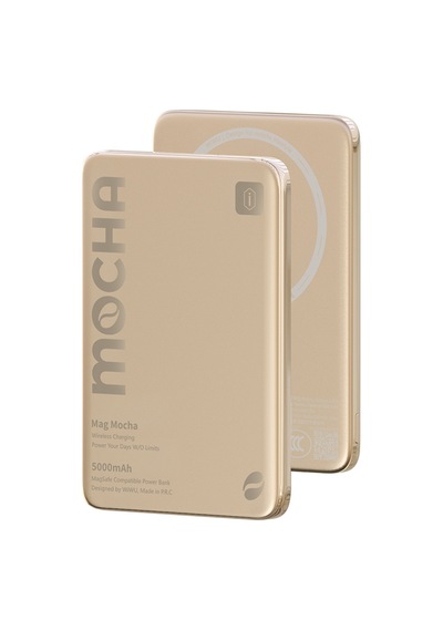 Wiwu Wi-p085 Magpearl Serisi Ultra İnce Wireless Kablosuz Powerbank 5000mah 15w Gold
