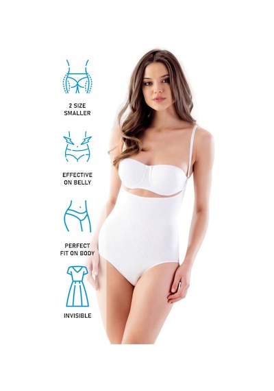 Beyaz Mı Emay 2811 Göğsü Açık Slip Boy Lazer Korse Beyaz