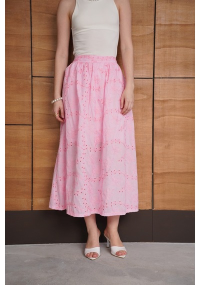 Verymoda Brode Uzun Etek - F2080 Pembe