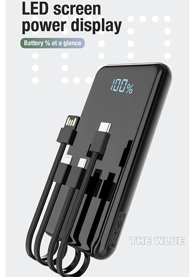10000 Mah 3in1 2.1a Powerbank Digital Göstergeli Lightning - Type Diğer