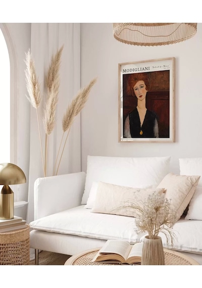 Çerçevesiz Poster Modigliani Bir Kadının Portresi