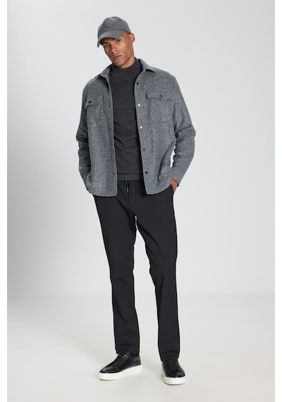 AC&Co / Altınyıldız Classics Erkek Yünlü Sıcak Tutan Comfort Fit Rahat Kesim Klasik Yaka Gömlek Ceket Gri AC&Co / Altınyıldız Classics Erkek Yünlü Sıcak Tutan Comfort Fit Rahat Kesim Klasik Yaka Gömlek Ceket Gri