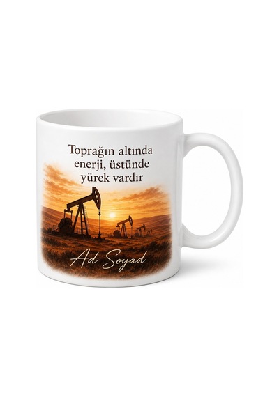 Batman Merkez Petrol Ruhu Doğu Anadolu Hatırası Kupa Bardak Hediye Beyaz / Çok Renkli
